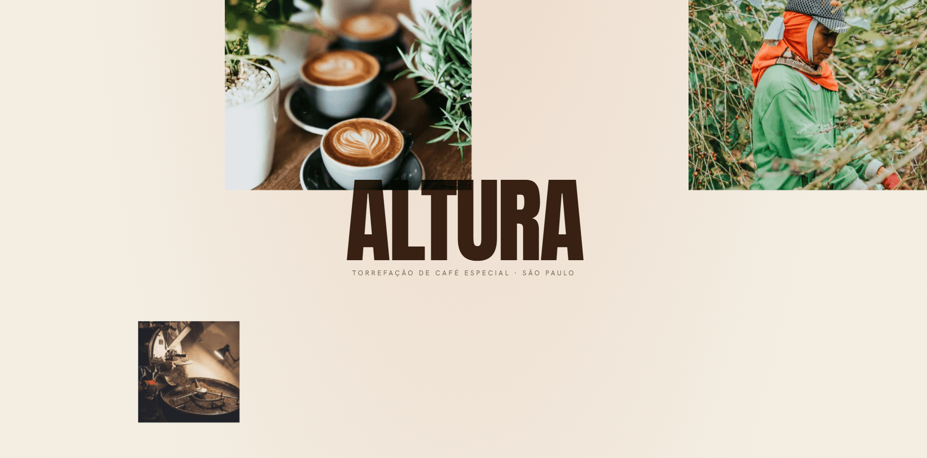 Página inicial de Altura Café